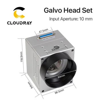 Cloudray 1064nm Fiber Laser Scanning Galvo Glavo Vnos Aperture10mm Galvanometer Skener z Oskrbo z električno energijo Set
