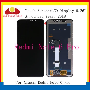 Kakovosti AAA LCD Za Xiaomi Redmi Opomba 6 Pro LCD Zaslon Zamenjava Za Redmi Opomba 6 Pro LCD Celoten Sklop