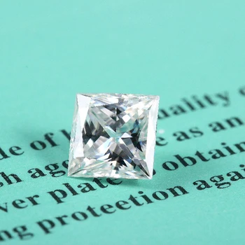 TransGems Enakovredno Diamant Teže 2ct Karat 7mm*7mm F Barve Princesa Cut Moissanite Izgubijo Kamen za Izdelavo nakita