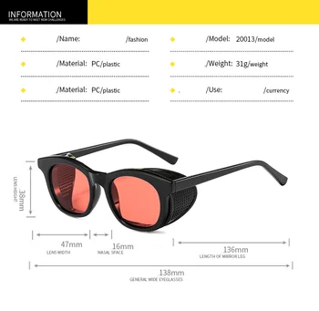 LongKeeper Retro Steampunk sončna Očala Moški Ženske blagovne Znamke Oblikovalec Krog Strani Ščit sončna Očala za Vožnjo oculus masculino