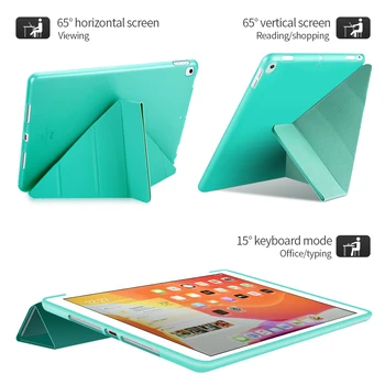 Ohišje za iPad Zraka (2013) PU Usnje + TPU Zadnje platnice Smart Auto Spanja Zbudi Tablični Primeru za iPad Zraka : A1474'A1475'A1476 Pokrov