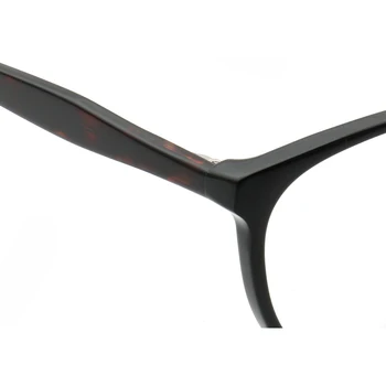 Ženske Cateye Krog Eyeglass Okvirji Modni Retro Tortoise Clear Rx Očala Očala Lahke Acetat Polno-rim Očala
