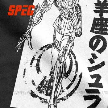 Shura Ne Kozorog Majica s kratkimi rokavi Moški Bombaž Super T-Shirt Crewneck Saint Seiya Tees Kratek Rokav Vrhovi Tiskanje