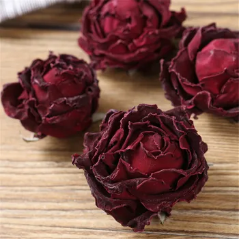 100 g Čisto naravno sušene temno rose bud dvojni cvetovi temno rdeče rose brsti dišeči organskih posušen cvet bud