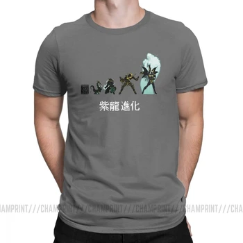 Shiryu Razvoj Majica za Moške, Bombaž Prosti čas, Majice Knights of the Zodiac Saint Seiya 90. letih Anime Tee Majica Kratek Rokav