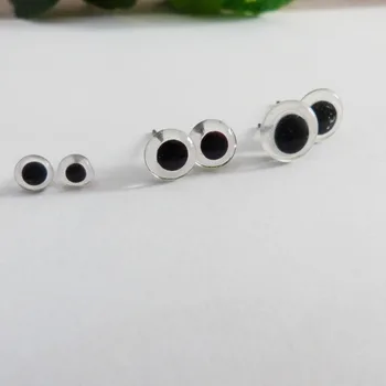 50pcs/veliko novih arrvial 3/4/5/6/7/8/9/10/11/12 mm prozornega stekla igrača oči s pin za diy handcraft maerials--velikost možnost