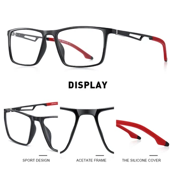 MERRYS DESIGN Moških Športnih Očal Okvir Kratkovidnost Recept Očala Acetatni Okvir iz Aluminija Tempelj S Silikonsko Noge S2270