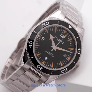 Corgeut 41mm Miyota Automatic Mehanski Mens Watch Luksuzne blagovne Znamke Svetlobna Nepremočljiva 007 Watch Safirno Steklo ročno uro Moški