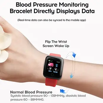 Fitnes Zapestnica Pametno Gledati z Merjenje Tlaka Bluetooth Smart Band Zdravje Tracker Zapestnica Srčnega utripa Watch