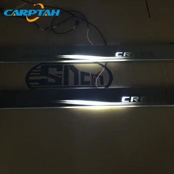CARPTAH Trim Pedal Avto Zunanjost Deli LED Vrata Polico Izvažajo Ploščo Poti Dinamične Darkice luč Za Hyundai Creta 2016 - 2019