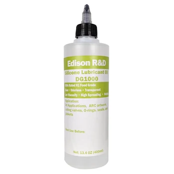 F Edison R&D Food Grade Silikonsko Olje 1000 cps Viskoznost O-obroči Mazivo Akril Lije Olje Izdelano v Germany120/400ml(4/13.4 OZ)