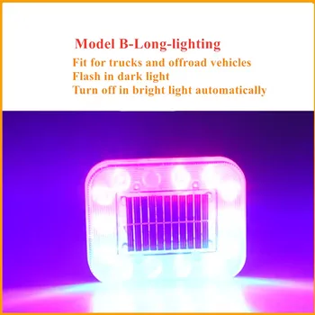 Nova Zasnova 12 LED Sončne Opozorilo Flash Avto, Tovornjak Strobe Sili Flash Svetlobe Dash Sončne Opozorilo Širina Lučka Zadaj-End Preprečevanje