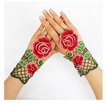 Vezenje Kitajski Etnični Rokavice Cvet Ženske ples rokavice 3 slog