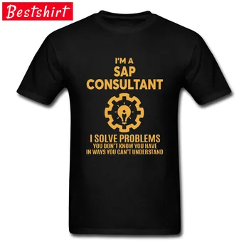 Kreativna Zasnova T Shirt Za Moške SAP SVETOVALEC Pismo Ponudbe Naslov Moških Tshirts očetovski Dan Priljubljena Bombaž Vrhovi Tees Nova