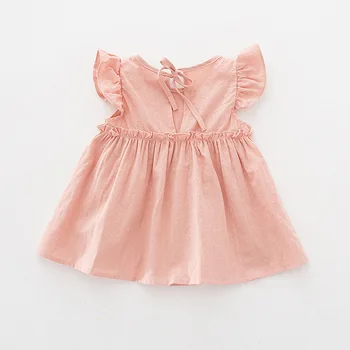 Venčni rokav obleka dekleta 2020 poletje novo povodcem princesa obleko baby bombaž kratka sleeved brezrokavnik obleka WT92