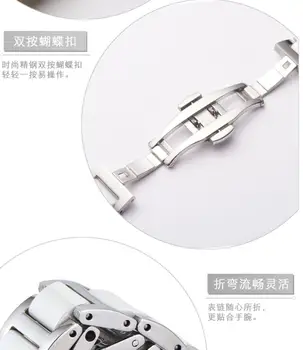 Metulj Sponke Keramični manšeta za Samsung watch 42 46mm aktivna 2 s3 s2 zapestnica za Huawei GT 2E Ticwatch S2 E Pro traku