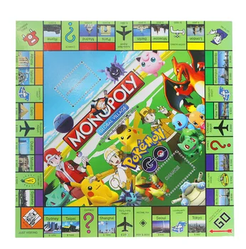 Pokemon Monopol Pokemon angleščina Igre Krovu Kartice Igre Družino Zbiranje Pikachu Tabela Igra za Stranke, Prijatelji, Igrača