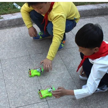 Otroci Zgodaj Izobraževalne DIY Skupščine Električni Avtomobil Vetrne Energije Fizika Preizkus Učenja Znanost Eksperiment Študent Izobraževanje Igrača