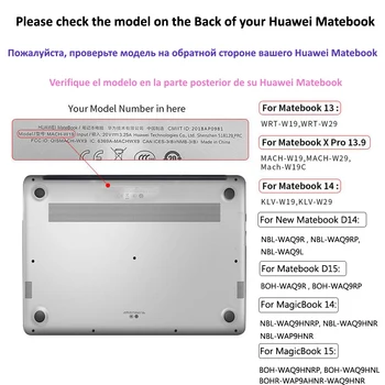 2020 Šolski Zvezek Pribor Laptop Primeru za Huawei Matebook 13 14 X Pro 13.9 Trdi Pokrovček za Matebook D14 D15 Za Magicbook