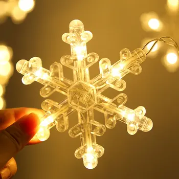 Barvita Snežinka Vrata, Zavesa LED Pravljice Niz Luči Garland Božični Okraski, Počitnice Razsvetljavo svate Dekorativni