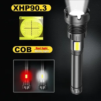 Najnovejši XHP90.3 LED Svetilke XHP90 najmočnejših Svetilko, Baklo XHP70.2 Taktično Svetilko USB Polnilna Luč Bliskavice