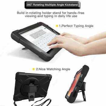 Primer Za Kindle Fire HD 8 2017 2018 Sprostitev Tablet Kritje Primera Z Ramenski Trak Shockproof Primeru Za Kindle Fire HD 8 2018 2017