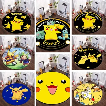 Pokemon Pikachu Risank anime znakov krog pad Anti-slip preproga v dnevni sobi Otroke sobe preproga Doma Soba dekoracijo blazine