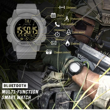 SEVERNI ROB Moške Smartwatch 33-mesecev, Čas Pripravljenosti na Praske Odpornega Stekla Nepremočljiva 100M Bluetooth Smart Pazi Za IOS Android