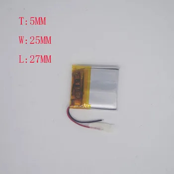 3,7 V litijeve baterije 502527/502525 MP5 Bluetooth watch teče diktafon baterije 220MAH