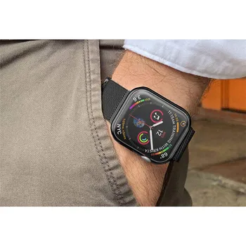 Novo 360-Stopinjski Slim Watch Cover za Apple Watch 3/2 42MM 38 MM Primeru Mehko Jasno TPU Screen Protector za iWatch 4 44 MM 40 MM