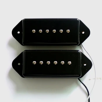 N&B-1SET Črne barve single coil Alnico 2 bar P90 pasje uho kitara pickups v slonokoščeni barvi