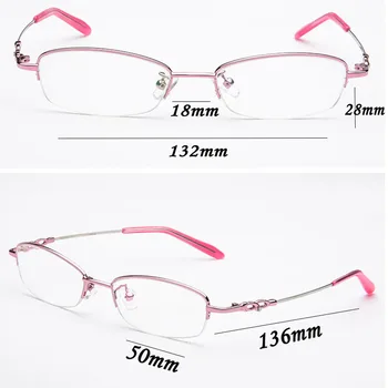 Nova Moda za Prosti čas Semi-Rimless Očal Okvir Ženske Retro Kovinski Okvirji Jasno objektiv Eyeware blagovne Znamke Oblikovalec Moških Očala
