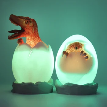 Novo Dinozaver Jajca Nočna Dotik Daljinski upravljalnik Spalnica Ambient Light Otrok Darilo ob Postelji Svetilko