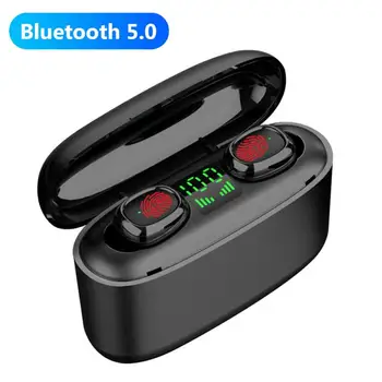 TWS Bluetooth Slušalke 5.0 Brezžične Slušalke z Brezplačno Polje Športne Slušalke v Uho Brsti z Dvojnim Mikrofonom za IPhone /Android