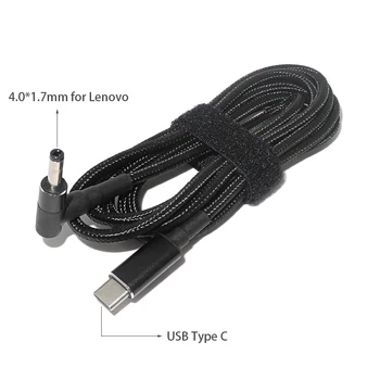 1,8 m USB C Kabel USB Tip C napajalni Kabel Kabel, Napajalni Adapter, Priključek za Lenovo IdeaPad 310 110 100 Air 13 Pro Yoga 710