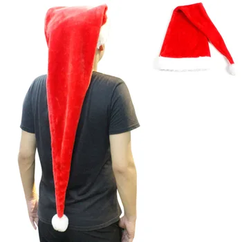 Odrasle Dolgo Božični Klobuk Overlength Plišastih Božiček Božič Long Tail Skp za Plišastih Santa Claus Skp Božično zabavo Dekoracijo