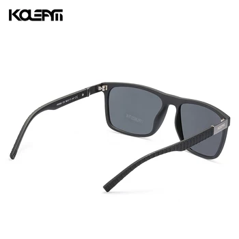 KDEAM Udobje Mehko Črno Moških Polarizirana sončna Očala TR90 Materiala Spomladanski Tečaji, Vožnje Očala Moški Kategorija 3
