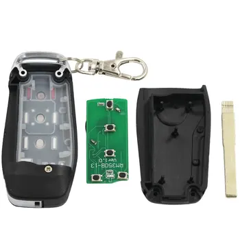 Spremenjeno Zložljiva flip Smart Remote, Tipke 4+1/5 Gumb Flip Skupaj Tipko 433MHZ 4D63 Čip Za Ford Focus Fiesta HU101 Nerezane Rezilo