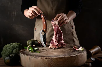 Japonski Visoko ogljikovega jekla za kovanje nož ročno izdelane kuhar tang, rezan z kuhinjski nož, nož mesar